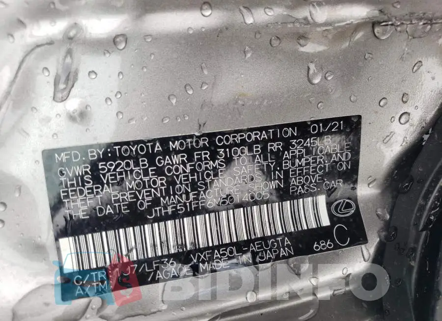 JTHF51FF6M5014005 Photo# 10