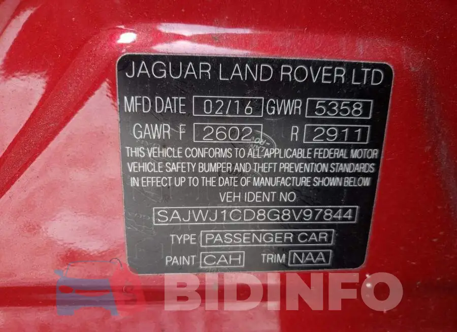 SAJWJ1CD8G8V97844 Photo# 10