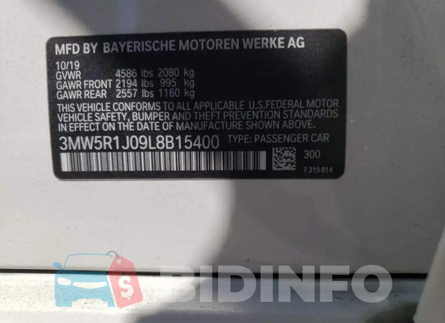 3MW5R1J09L8B15400 Photo# 10