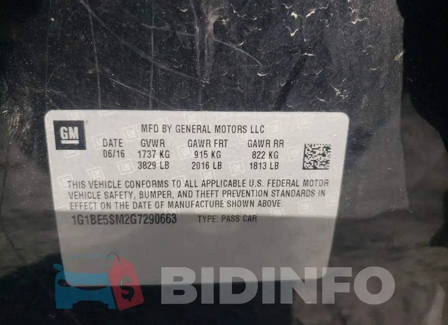 1G1BE5SM2G7290663 Photo# 10
