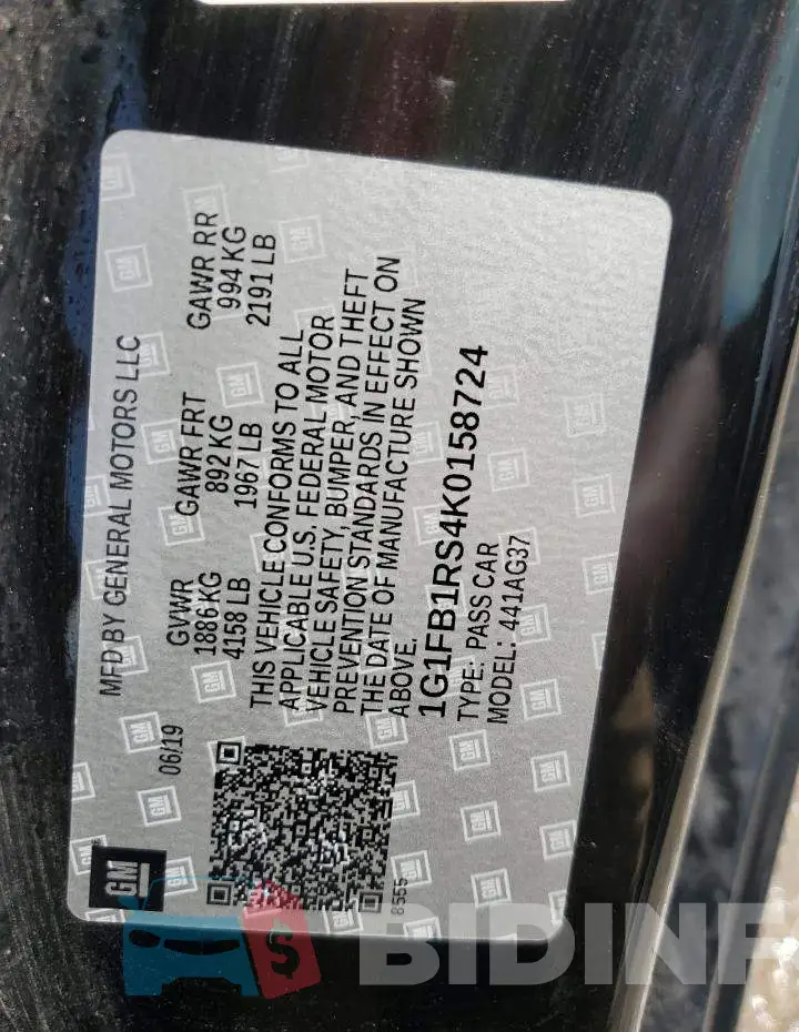 1G1FB1RS4K0158724 Photo# 10