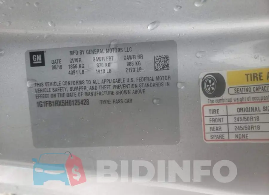 1G1FB1RX5H0125428 Photo# 10
