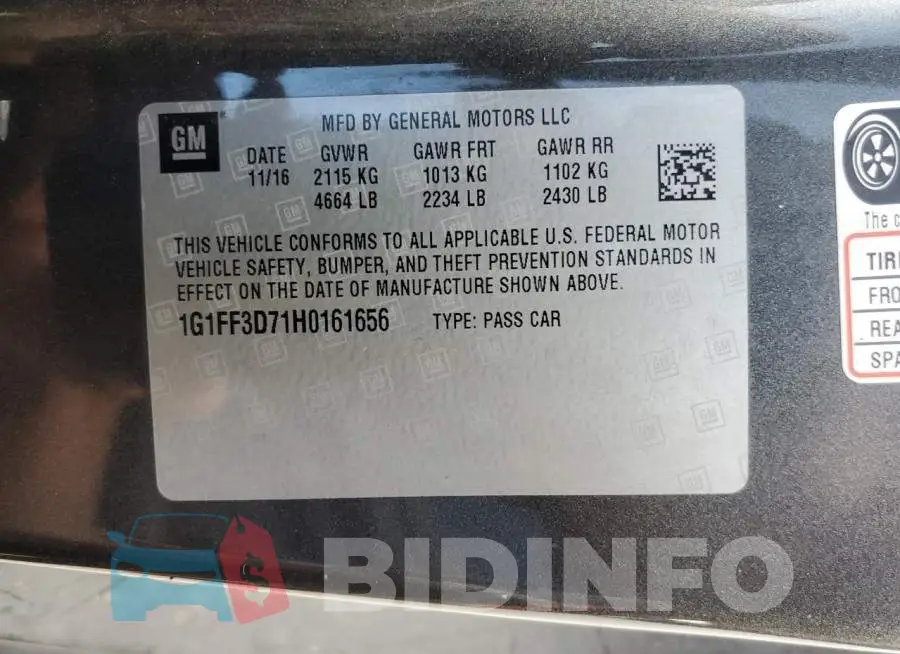 1G1FF3D71H0161656 Photo# 10