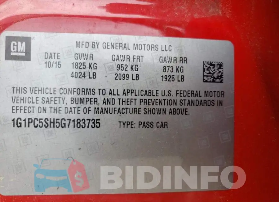 1G1PC5SH5G7183735 Photo# 10