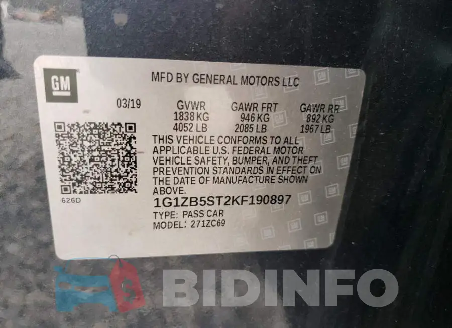 1G1ZB5ST2KF190897 Photo# 10