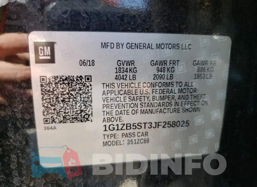 1G1ZB5ST3JF258025 Photo# 10