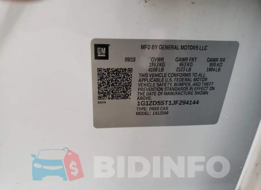 1G1ZD5ST1JF294144 Photo# 10