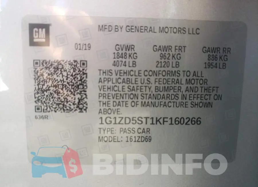 1G1ZD5ST1KF160266 Photo# 10