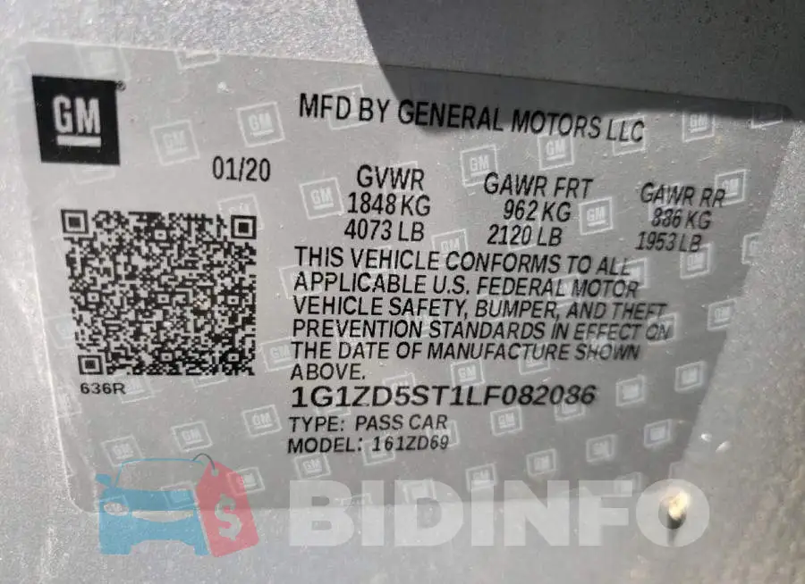1G1ZD5ST1LF082086 Photo# 10