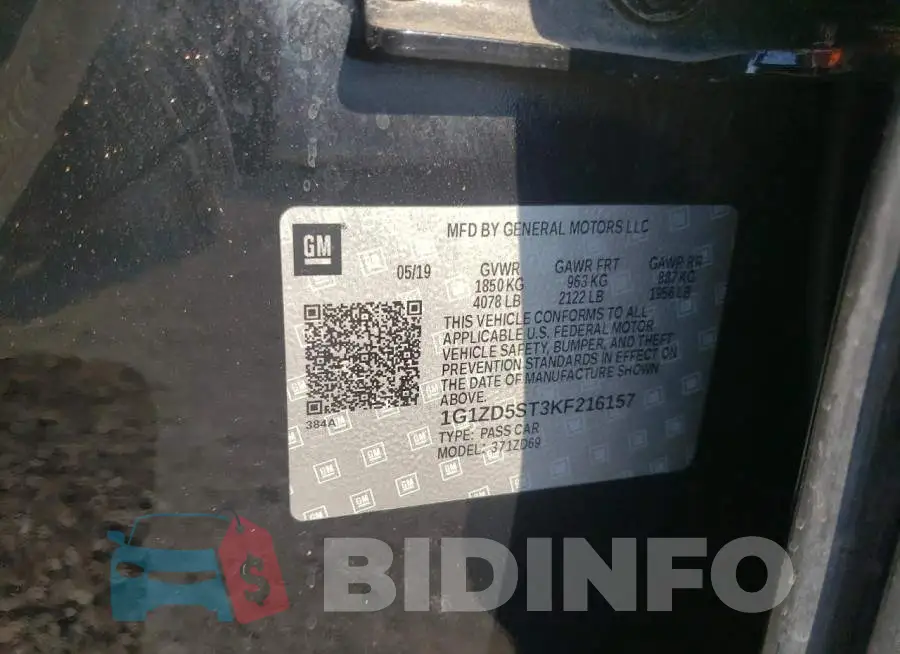 1G1ZD5ST3KF216157 Photo# 10