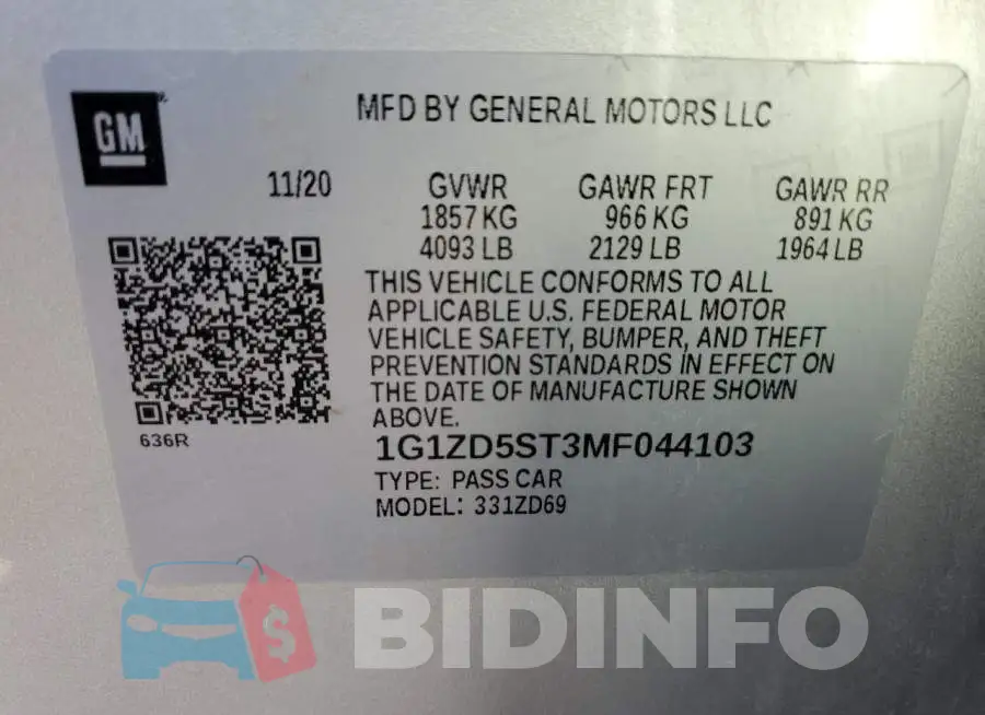 1G1ZD5ST3MF044103 Photo# 10