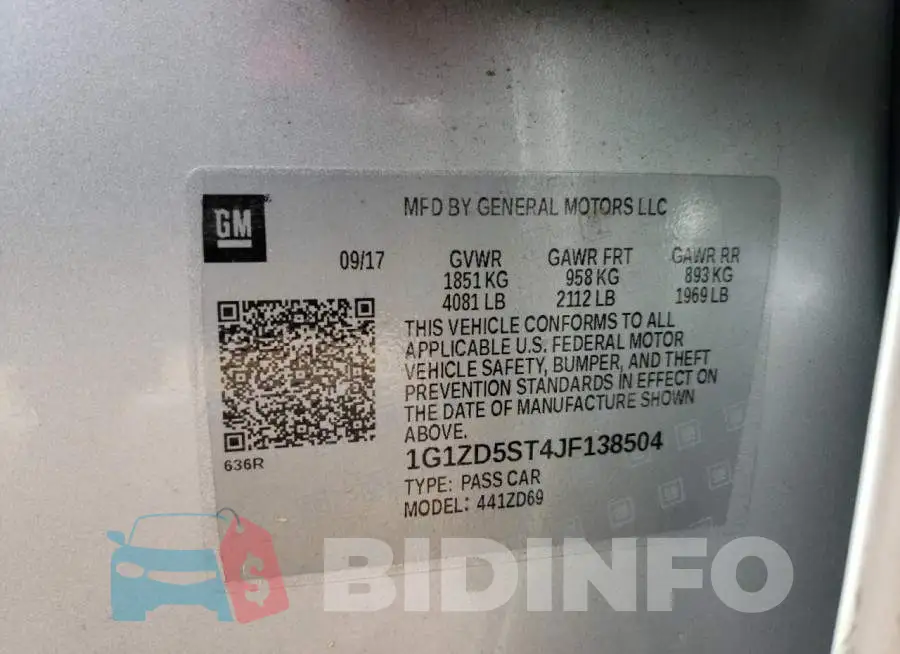 1G1ZD5ST4JF138504 Photo# 10