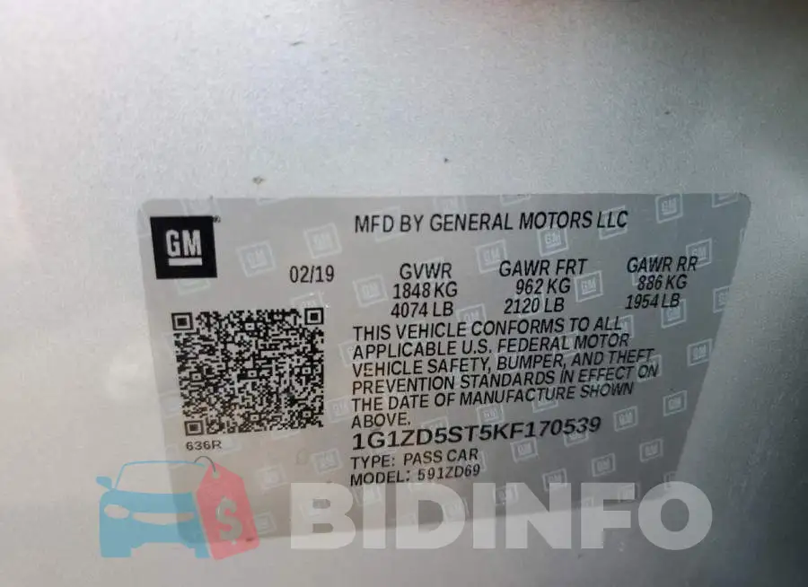 1G1ZD5ST5KF170539 Photo# 10