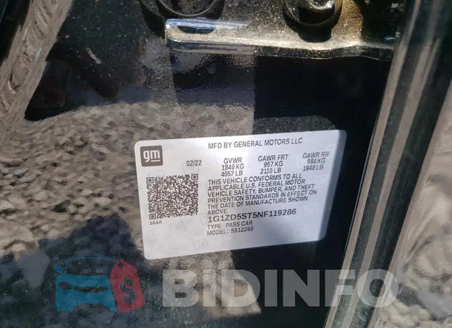1G1ZD5ST5NF119286 Photo# 10