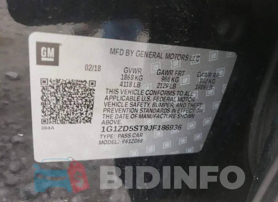 1G1ZD5ST9JF186936 Photo# 10