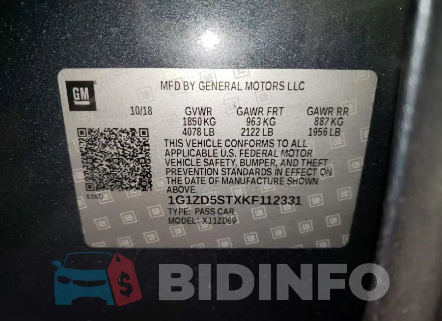 1G1ZD5STXKF112331 Photo# 10