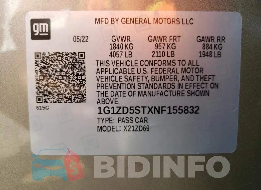 1G1ZD5STXNF155832 Photo# 10