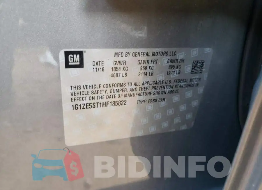 1G1ZE5ST1HF185822 Photo# 10