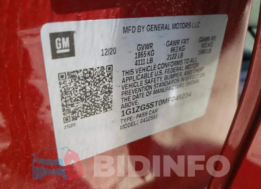 1G1ZG5ST0MF049234 Photo# 10