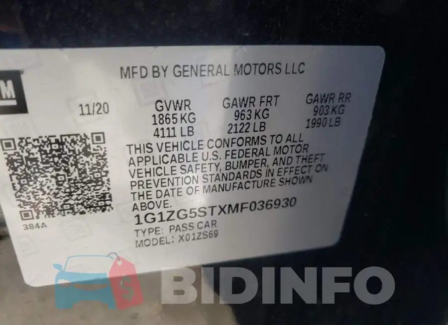 1G1ZG5STXMF036930 Photo# 10