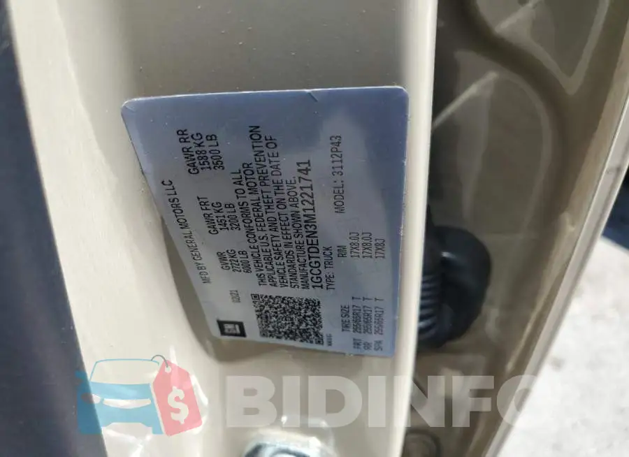 1GCGTDEN3M1221741 Photo# 10