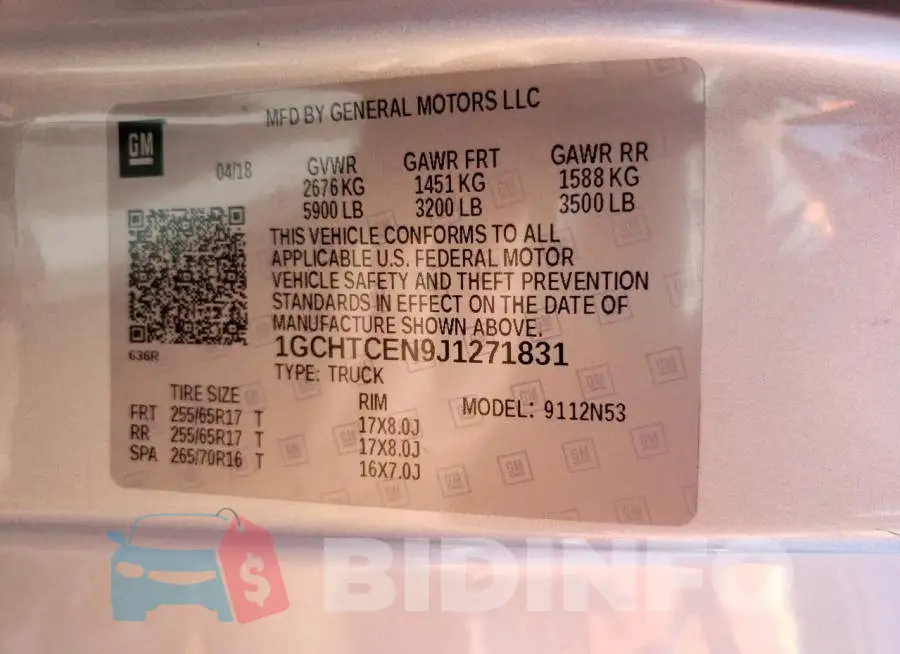 1GCHTCEN9J1271831 Photo# 10