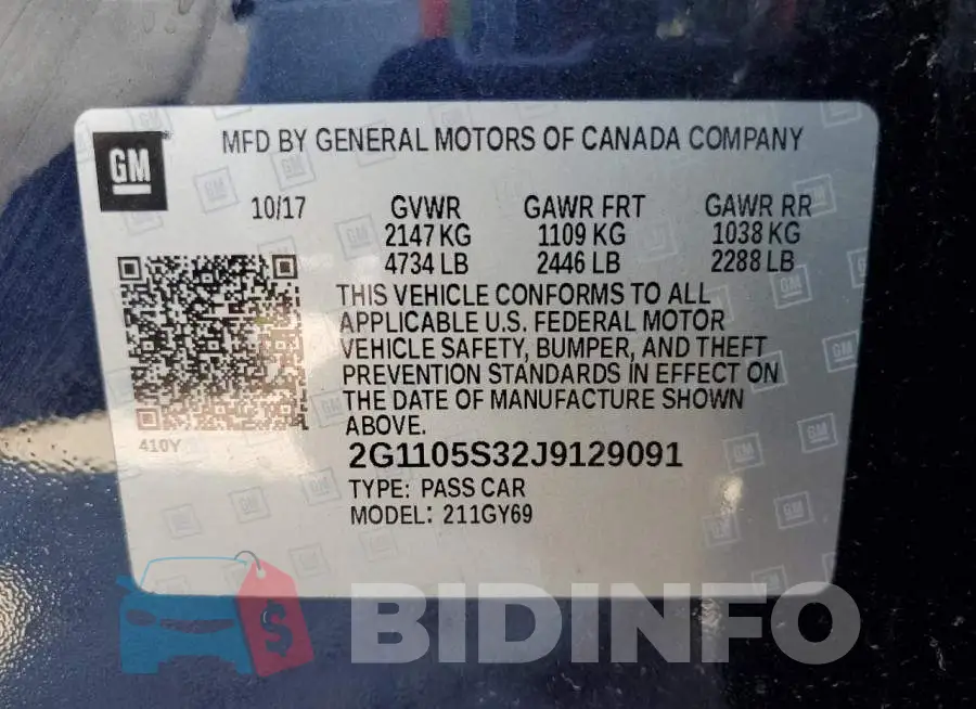 2G1105S32J9129091 Photo# 10