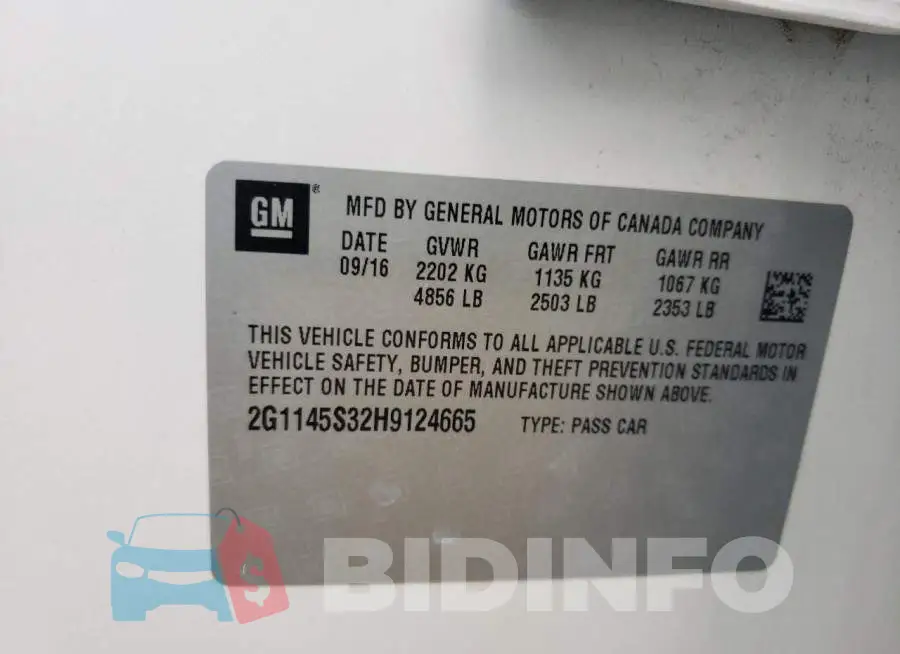 2G1145S32H9124665 Photo# 10