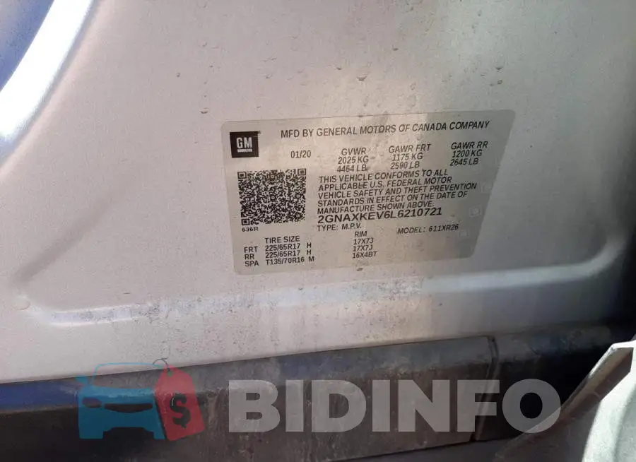 2GNAXKEV6L6210721 Photo# 10