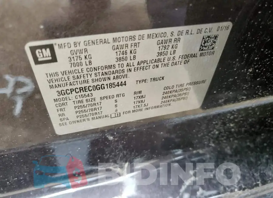 3GCPCREC0GG185444 Photo# 10