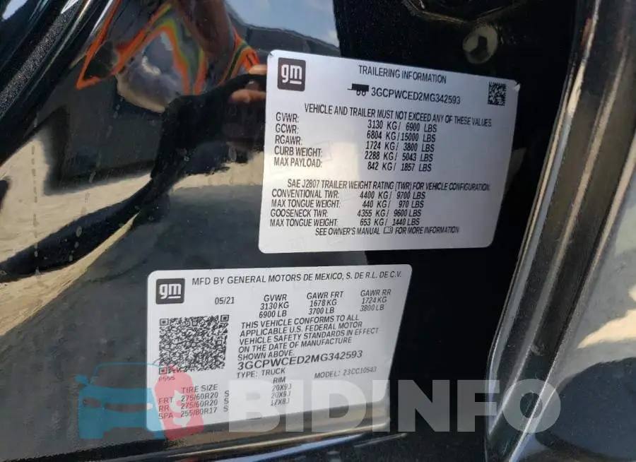 3GCPWCED2MG342593 Photo# 10