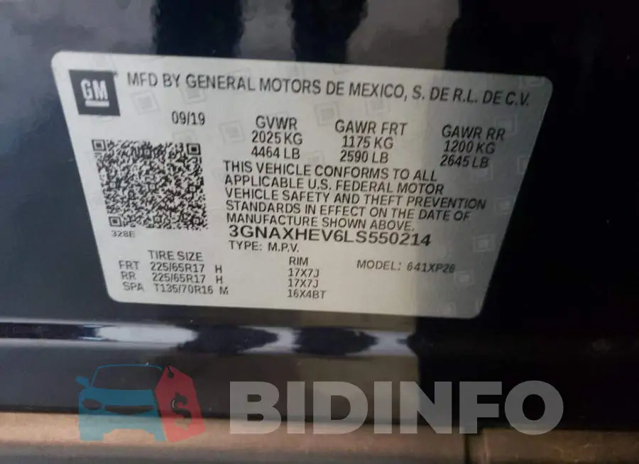 3GNAXHEV6LS550214 Photo# 10