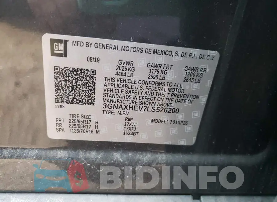 3GNAXHEV7LS526200 Photo# 10