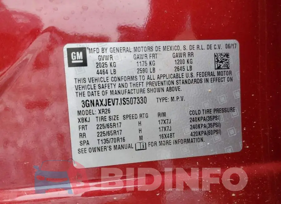 3GNAXJEV7JS507330 Photo# 10