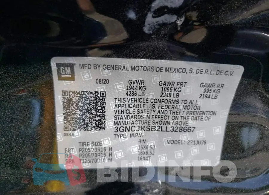 3GNCJKSB2LL328667 Photo# 10