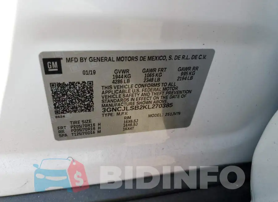 3GNCJLSB2KL270385 Photo# 10
