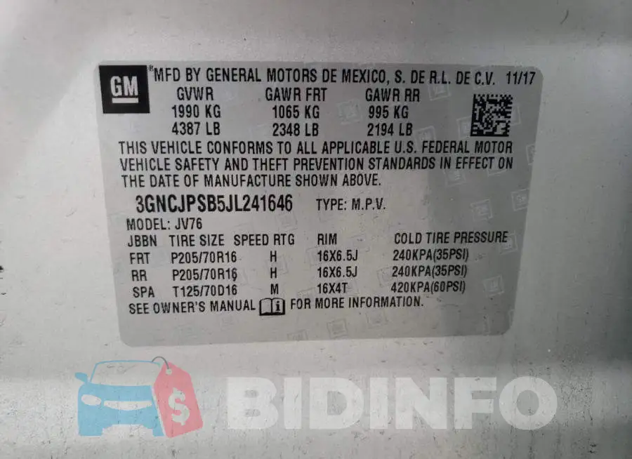 3GNCJPSB5JL241646 Photo# 10