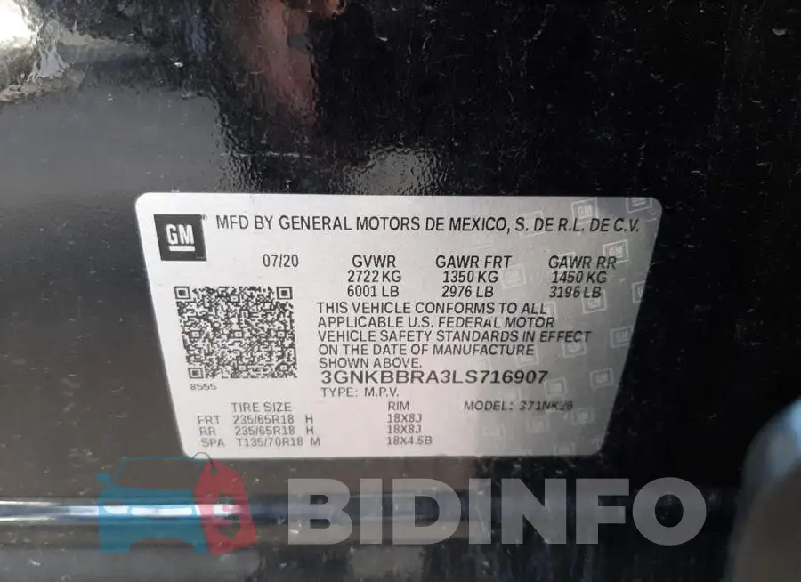 3GNKBBRA3LS716907 Photo# 10