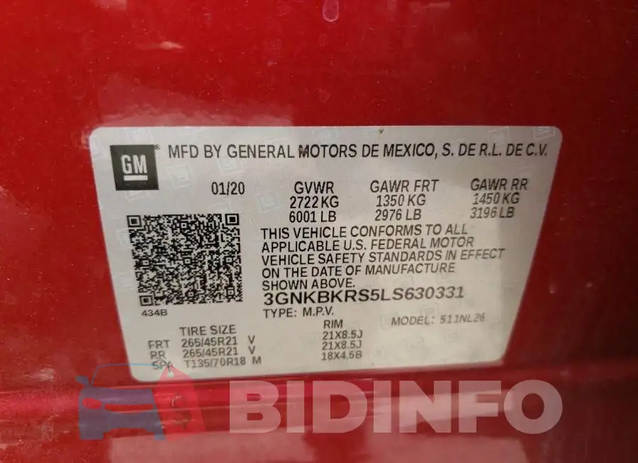 3GNKBKRS5LS630331 Photo# 10
