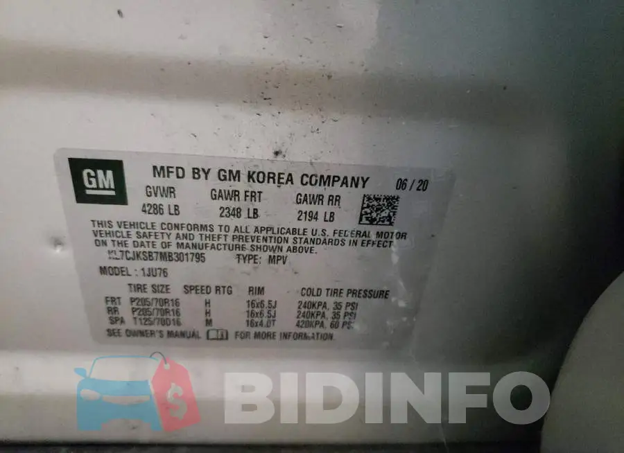 KL7CJKSB7MB301795 Photo# 10