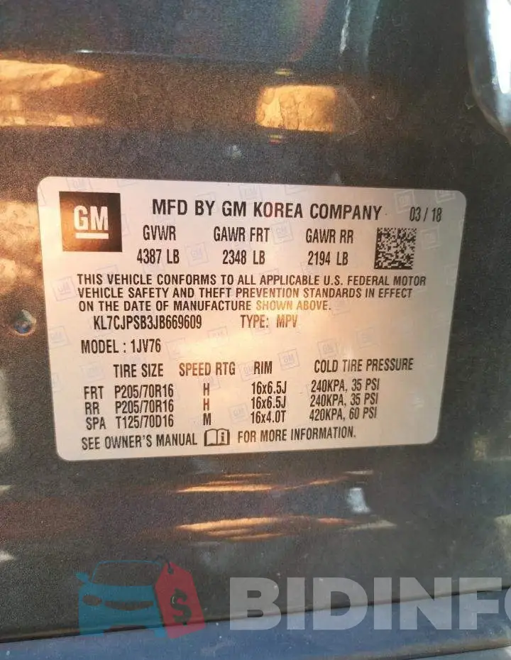 KL7CJPSB3JB669609 Photo# 10