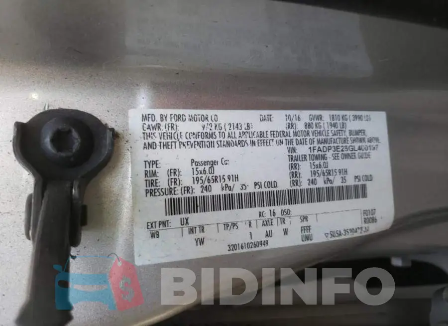 1FADP3E26GL400197 Photo# 10