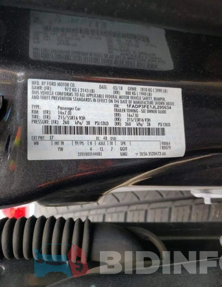 1FADP3FE1JL295634 Photo# 10