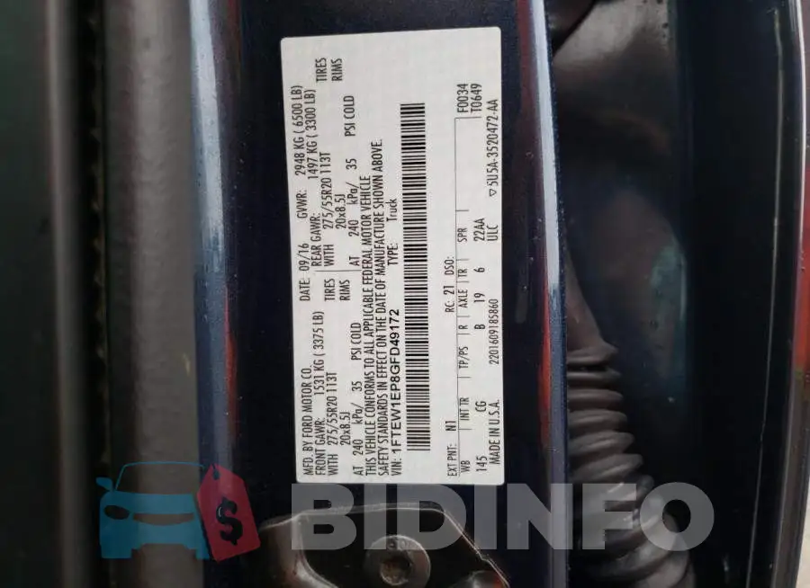 1FTEW1EP8GFD49172 Photo# 10