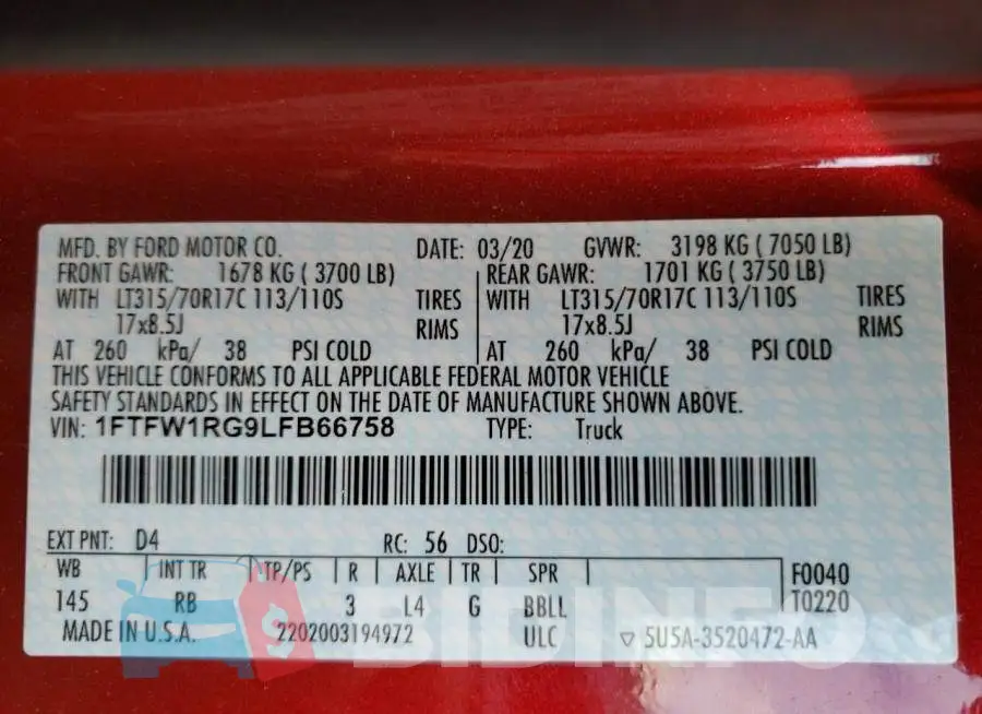 1FTFW1RG9LFB66758 Photo# 10