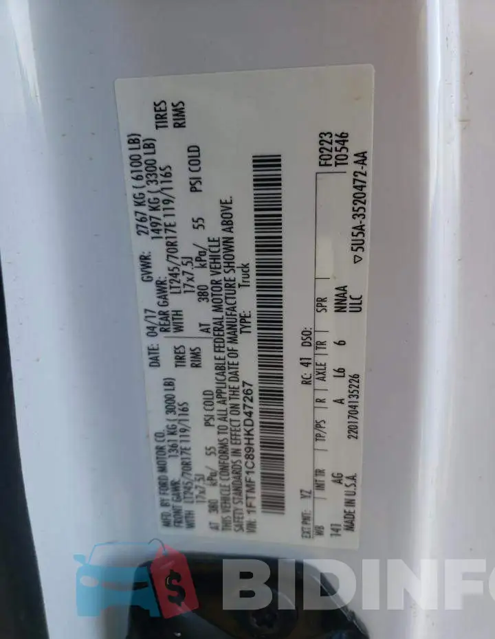 1FTMF1C89HKD47267 Photo# 10