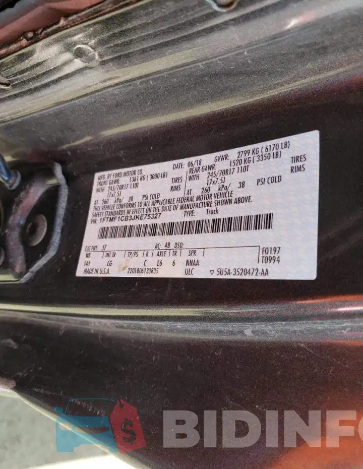 1FTMF1CB3JKE75327 Photo# 10