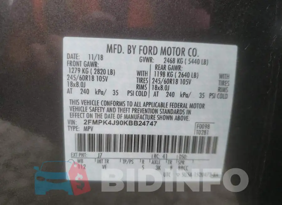 2FMPK4J90KBB24747 Photo# 10