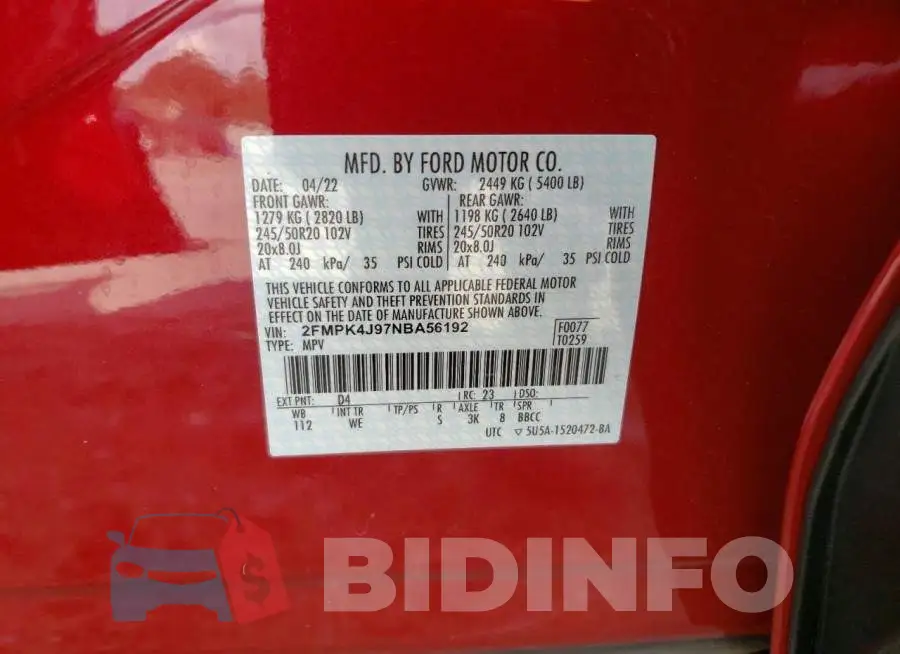 2FMPK4J97NBA56192 Photo# 10