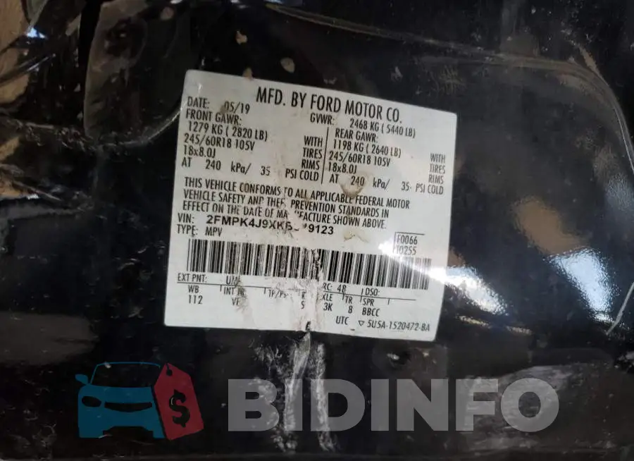 2FMPK4J9XKBC19123 Photo# 10